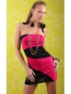 Elegant Mini Dress with Bandeau-style Rose